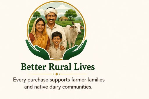 Better Rural Lives — Every purchase supports farmer families and native dairy communities.